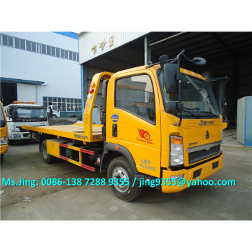 2016 Hot Selling HOWO 4x2 mini under lift wrecker truck, 3 ton flatbed wrecker truck towing truck with low price